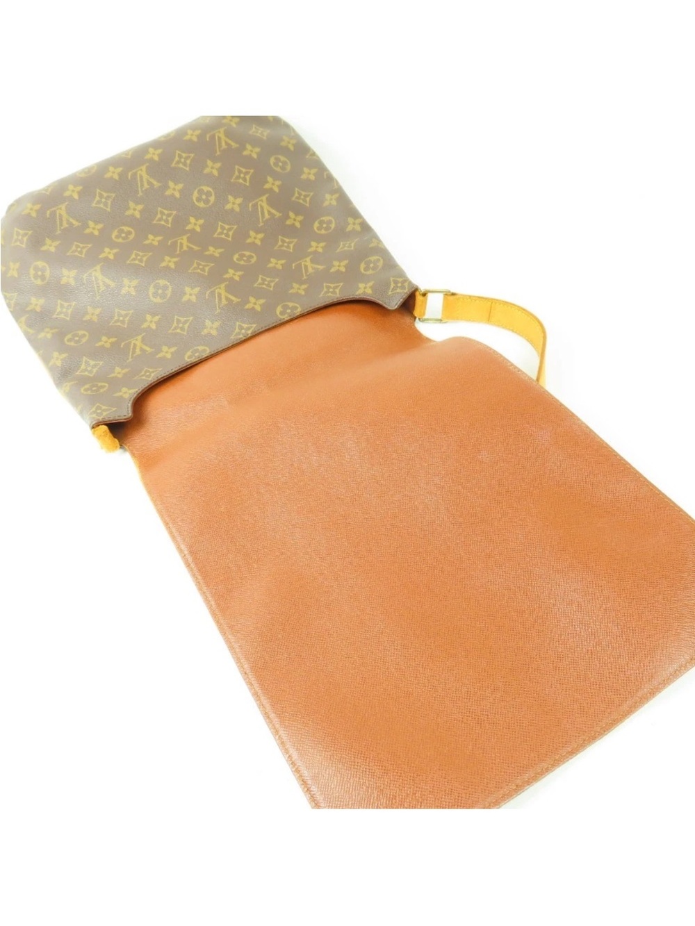 Louis Vuitton Monogram Musette Salsa Bag in Brown & Tan Leather Strap Flaw - Picture 12 of 16